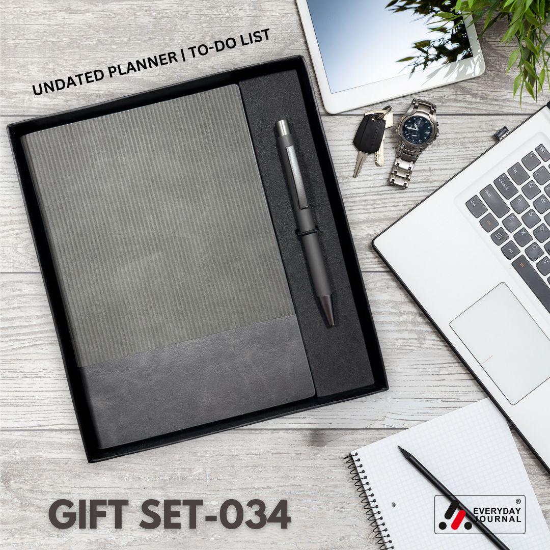 Undated Planner with pen | Gift set 034
