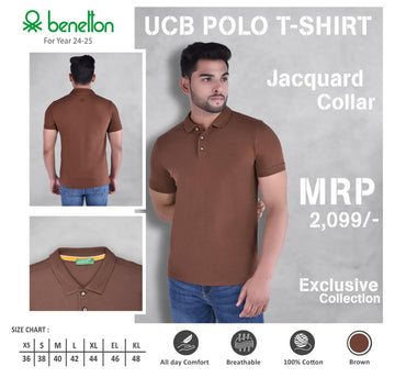 UCB Polo Cotton Jacquard Collar T Shirt