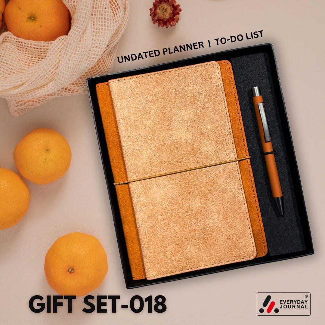 Undated Planner With Pen | Gift set 18