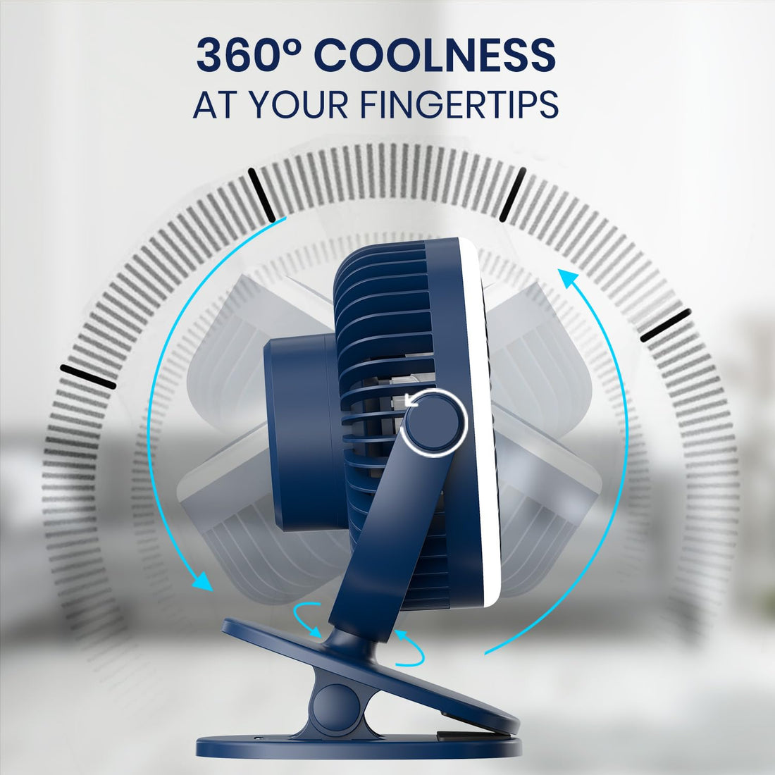 Portronics | ClipCool Portable Rechargeable Clip-On Fan