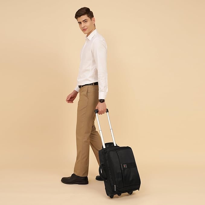 Swiss Military | Soft Laptop Roller Case Trolley Bag | Black