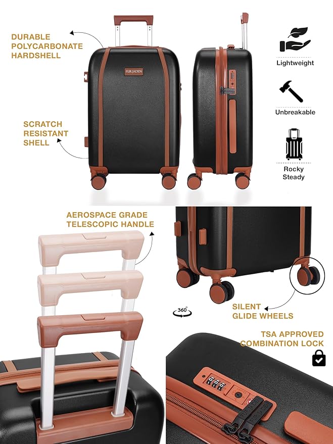 FUR JADEN | The Wayfarer Polycarbonate Travel Luggage Suitcase