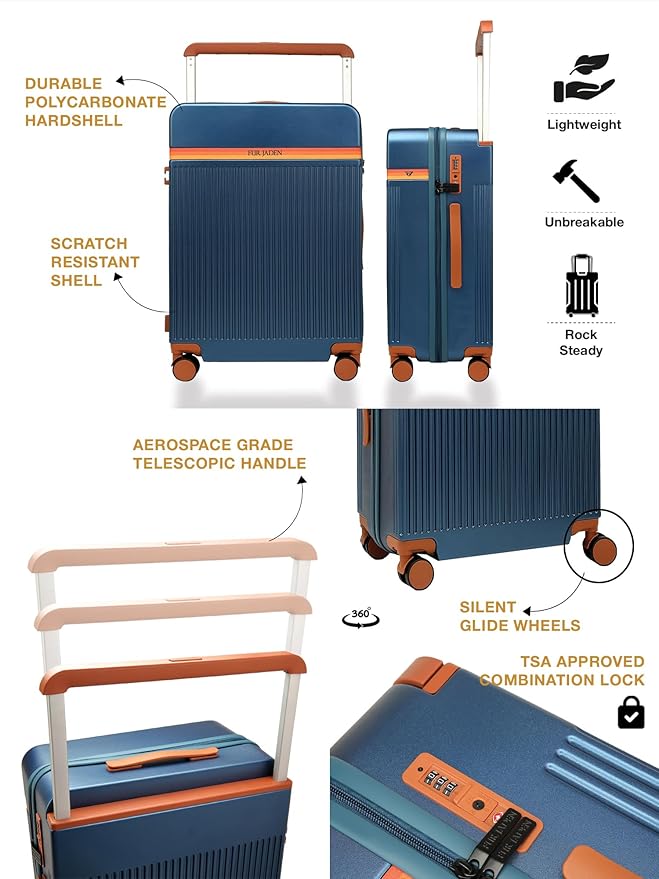 FUR JADEN | The Aviator German Polycarbonate Travel Luggage Cabin Suitcase