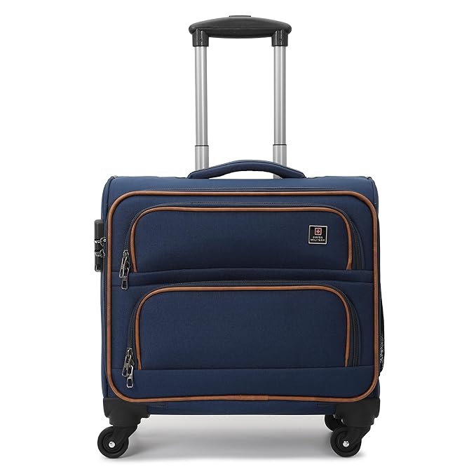 SWISS MILITARY | Stella Luggage Bag, Soft-Sided Spinner Trolley Bag, Cabin Luggage Overnighter
