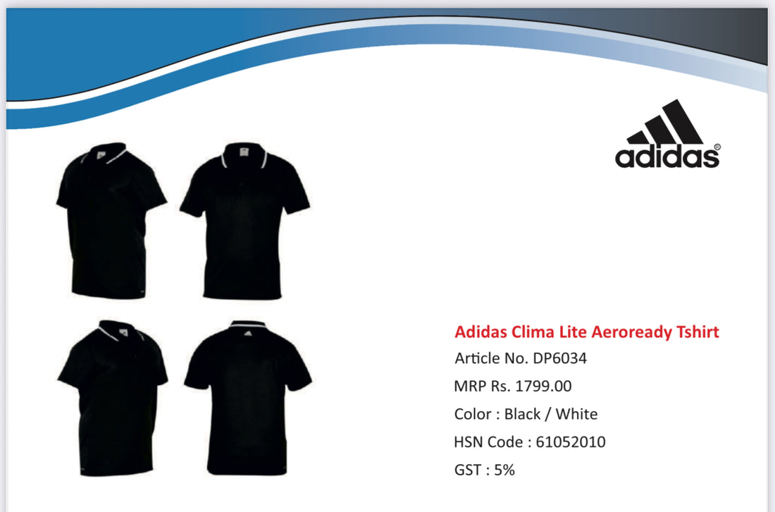 Adidas Aeroready Polo Tshirt with Tipping (Dryfit)